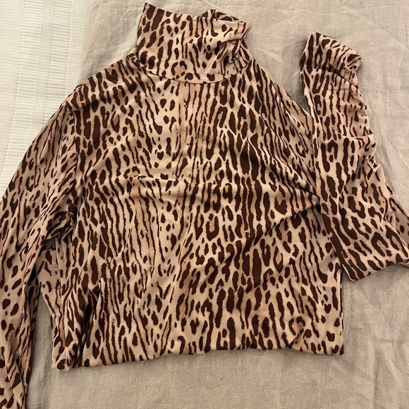 Zimmermann animal print zebra turtleneck top - NWOT - Picture 4 of 7